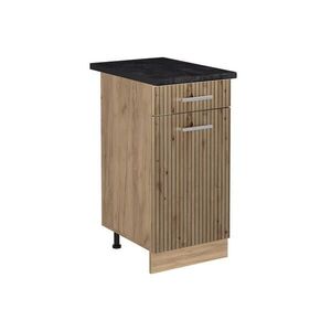 Vicco KUCHYNSKÁ SPODNÁ SKRINKA R-Line, Remeselný dub/Dub Goldkraft, 40 cm antrasiitti työtaso vyobraziť