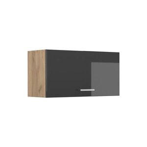 Vicco NÁSTENNÁ SKRINKA R-Line, Antracit vysoký lesk/Dub Goldkraft, 80 cm Plochý vyobraziť