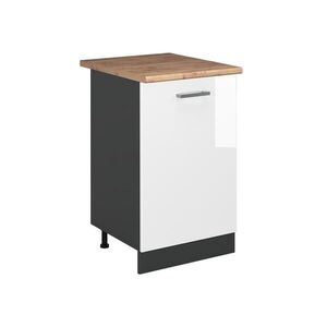 Vicco KUCHYNSKÁ SPODNÁ SKRINKA R-Line, Biely vysoký lesk/antracitová, 50 cm Goldkraft tammi työtaso vyobraziť