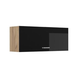 Vicco NÁSTENNÁ SKRINKA R-Line, Čierny vysoký lesk/Dub Goldkraft, 100 cm Plochý vyobraziť