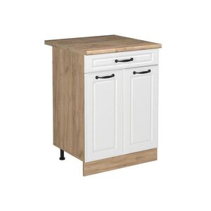 Vicco KUCHYNSKÁ SPODNÁ SKRINKA R-Line, Biely vidiecky dom/Dub Goldkraft, 60 cm so zásuvkou Goldkraft tammi työtaso vyobraziť