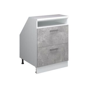 Vicco KUCHYNSKÁ SKRIŇA PRE ŠIKMÉ STRECHY R-Line betón 60 cm s 2 zásuvkami, korpus skrine hĺbka 60 cm vyobraziť