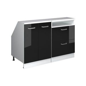 Vicco KUCHYNSKÁ SKRIŇA PRE ŠIKMÉ STRECHY R-Line Čierny vysoký lesk 120 cm Súprava 2 korpusov skrine hĺbka 60 cm vyobraziť