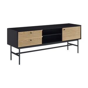 Livetastic NÍZKA KOMODA, dub, čierna, farba duba, 150/60/40 cm vyobraziť