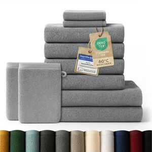 Blumtal RUČNÍK 8dílná sada, 2x osuška 70/140 + 4x ručník 50/100 + 2x ručník pro hosty 30/30 + 2x žínka 15/20 cm, sivá vyobraziť