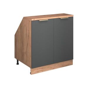 Vicco KUCHYNSKÁ SKRIŇA PRE ŠIKMÉ STRECHY R-Line Antracitové zlato 80 cm s 2 dverami, korpus skrine hĺbka 60 cm vyobraziť