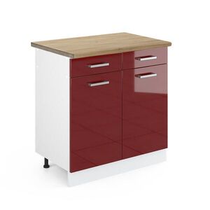 Vicco KUCHYNSKÁ SPODNÁ SKRINKA R-Line Červený vysoký lesk 80 cm , AP Oak vyobraziť