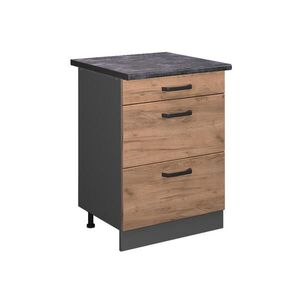 Vicco KUCHYNSKÁ SPODNÁ SKRINKA R-Line Dub Goldkraft 60 cm so zásuvkami, AP antracit vyobraziť