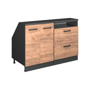 Vicco SKRIŇOVÁ SÚPRAVA SO ŠIKMOU STRECHOU Rion Dub Goldkraft 120 cm Súprava 2 korpusov skrine hĺbka 60 cm vyobraziť