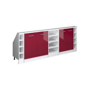 Vicco KUCHYNSKÁ SKRIŇA PRE ŠIKMÉ STRECHY R-Line Vysoko lesklá červená/biela 210 cm Súprava 5 vyobraziť