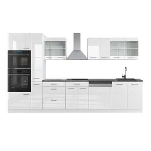 Vicco KUCHYNSKÝ KÚT R-Line Biela vysoký lesk/biela 350 cm s vysokou skrinkou, AP antracit vyobraziť