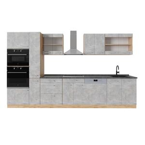 Vicco KOMPLETNÁ KUCHYŇA R-Line Betón/zlatý dub 350 cm , AP Antracit vyobraziť