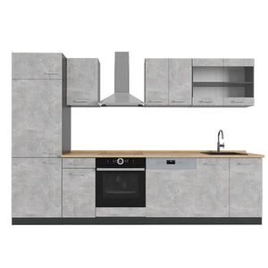 Vicco KUCHYNSKÝ KÚT R-Line Betón/antracit 300 cm bez pracovnej dosky vyobraziť