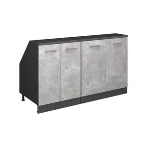 Vicco KUCHYNSKÁ SKRIŇA PRE ŠIKMÉ STRECHY R-Line betón 140 cm Súprava 2 korpusov skrine hĺbka 60 cm vyobraziť