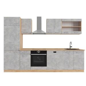Vicco KUCHYNSKÝ KÚT R-Line Betón/zlatý dub 300 cm bez pracovnej dosky vyobraziť