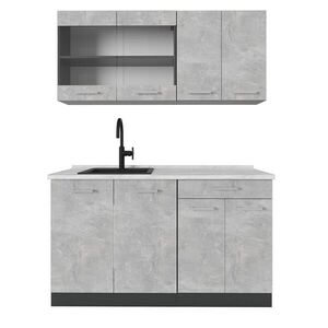 Vicco JEDNOLÔŽKOVÁ KUCHYŇA R-Line betón 140 cm , AP Marble vyobraziť