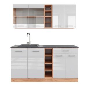 Vicco JEDNOLÔŽKOVÁ KUCHYŇA R-Line Biely vysoký lesk/dub Goldkraft 160 cm , AP Antracit vyobraziť