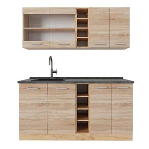Vicco JEDNOLÔŽKOVÁ KUCHYŇA R-Line Dub Sonoma/Goldkraft 160 cm , AP Antracit vyobraziť