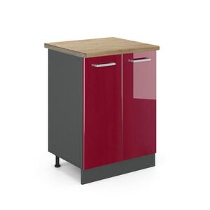 Vicco KUCHYNSKÁ SPODNÁ SKRINKA R-Line Červený vysoký lesk 60 cm , AP Oak vyobraziť