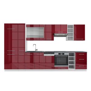 Vicco KUCHYNSKÝ KÚT Fame-Line Bordeaux vysoký lesk/biela 355 cm , AP Antracit vyobraziť