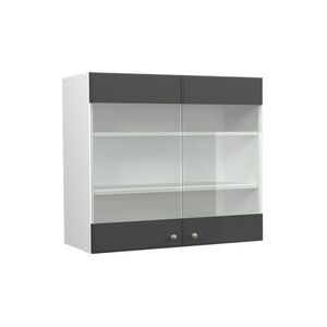 Vicco KUCHYNSKÁ SKLENENÁ SKRINKA Fame-Line Antracitové zlato 80 cm vyobraziť