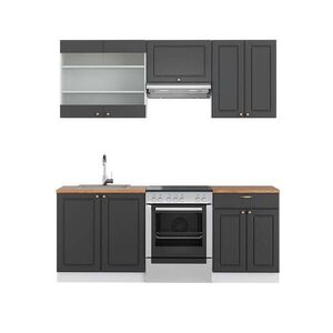 Vicco KUCHYNSKÝ KÚT Fame-Line Antracit zlatá/biela 200 cm , AP Oak vyobraziť