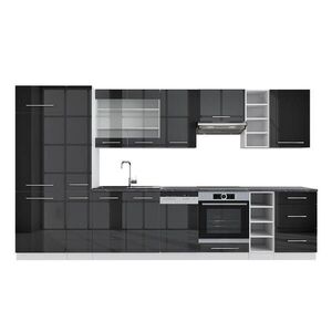 Vicco KUCHYNSKÝ KÚT Fame-Line Antracit vysoký lesk/biela 355 cm bez pracovnej dosky vyobraziť