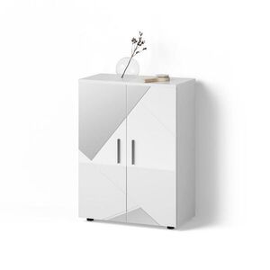 Livinity® MIDI SKRINKA Ronco Biely vysoký lesk s vložkami 60 x 81 cm vyobraziť