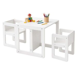 Relaxdays SÚPRAVA Biela 3-dielny set MDF vyobraziť