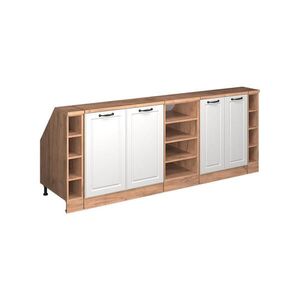 Vicco KUCHYNSKÁ SKRIŇA PRE ŠIKMÉ STRECHY R-Line Biely vidiecky dom 210 cm Súprava 5 korpusov skrine hĺbka 60 cm vyobraziť