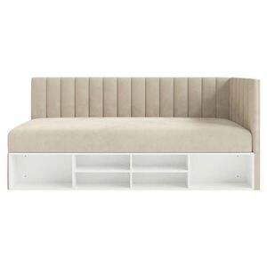 Selsey POSTEĽ PRE MLÁDEŽ Ventrio svetlobéžová zamatový poťah Easy-Clean 90x200 cm vyobraziť