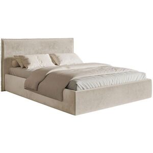 Selsey ČALÚNENÁ POSTEĽ Softie Slim béžová velúr 200x200 vyobraziť