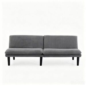 Modfu ROZKLADACIA pohovka z velvetu 167x84x67 cm sivá s 3-stupňovým nastavením operadla a drevenou konštrukciou vyobraziť