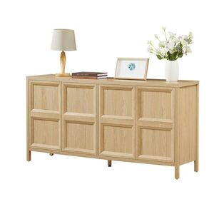 Modfu KOMODA z MDF 160x40x80 cm dub s Tip-On otváraním, mäkkým dovieraním a protišmykovým uchytením na stenu vyobraziť