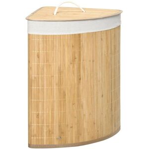 Modfu ROHOVÝ kôš na bielizeň z bambusu 38x38x57 cm v prírodnej farbe s vekom, vyberateľnou vložkou a objemom 55 l vyobraziť
