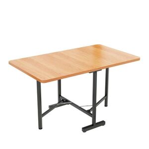 Modfu JEDÁLENSKÝ stôl z MDF 120x80x75 cm americký biely dub výsuvný a skladací, úspora miesta a nosnosť 60 kg vyobraziť
