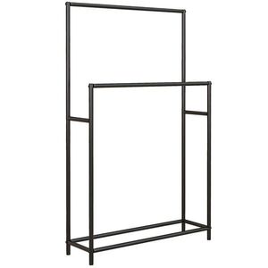 Modfu STOJAN na uteráky z kovu 66x20x110 cm čierny s 2 tyčami a protišmykovými nožičkami vyobraziť