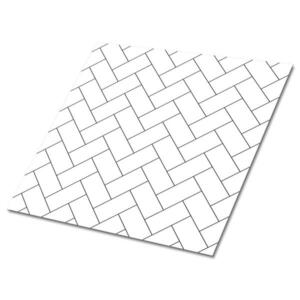 TULUP SAMOLEPIACE OBKLADY NA STENU 9 ks 30x30 cm Biely vzor rybej kosti vyobraziť