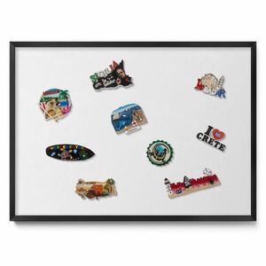 TULUP MAGNETICKÁ TABUĽA 70x50 cm čierny rám – Biela farba vyobraziť