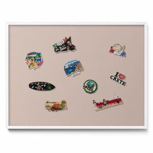 TULUP MAGNETICKÁ TABUĽA 80x60 cm biely rám – Púdrová ružovo-béžová farba vyobraziť
