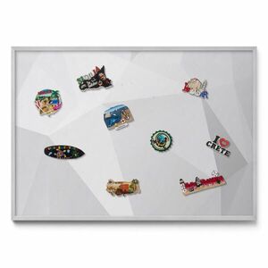 TULUP MAGNETICKÁ TABUĽA 100x70 cm strieborný rám – Pravidelný ornamentálny vzor vyobraziť