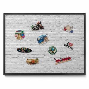 TULUP MAGNETICKÁ TABUĽA 80x60 cm čierny rám – Drevo so živicou vyobraziť