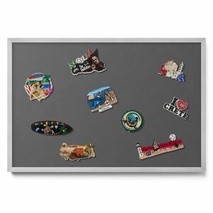 TULUP MAGNETICKÁ TABUĽA 60x40 cm strieborný rám – Olivová farba vyobraziť