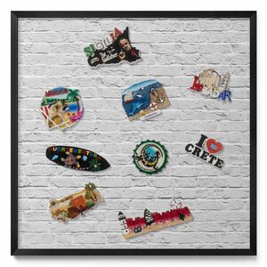 TULUP MAGNETICKÁ TABUĽA 50x50 cm čierny rám – Drevo so živicou vyobraziť