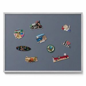 TULUP MAGNETICKÁ TABUĽA 80x60 cm strieborný rám – Pastelová fialová vyobraziť