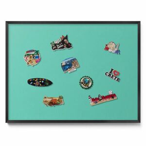 TULUP MAGNETICKÁ TABUĽA 80x60 cm čierny rám – Olivová farba vyobraziť
