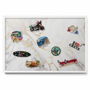 TULUP MAGNETICKÁ TABUĽA 60x40 cm biely rám – Štýlový mramorový kameň vyobraziť