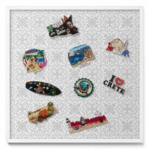 TULUP MAGNETICKÁ TABUĽA 50x50 cm biely rám – Pravidelný ornamentálny vzor vyobraziť