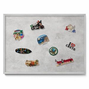 TULUP MAGNETICKÁ TABUĽA 70x50 cm strieborný rám – Štýlový mramorový kameň vyobraziť