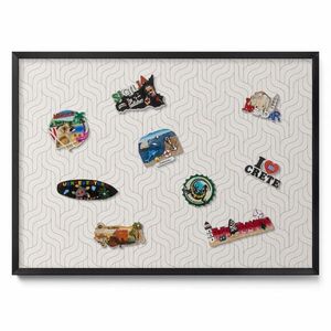 TULUP MAGNETICKÁ TABUĽA 70x50 cm čierny rám – Tmavá kamenná štruktúra vyobraziť